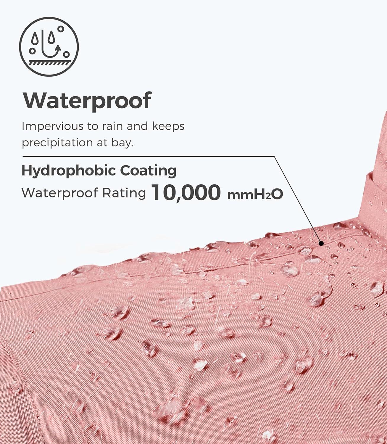 imagewantdo Womens Waterproof Ski Jacket Mountain Windproof Rain Jacket Winter Warm Snow CoatPink
