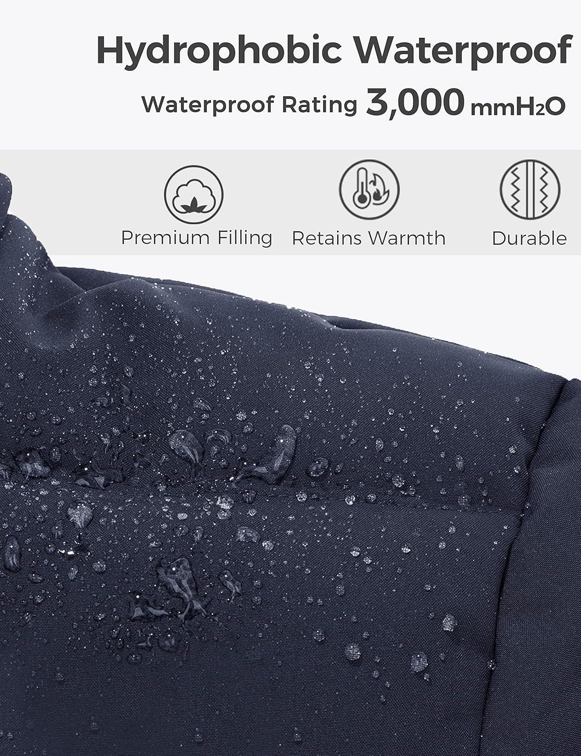 imagewantdo Mens Big and Tall Lightweight Puffer Jacket Quilted Warm Winter Coat Windproof Winter Jackets with HoodNavy