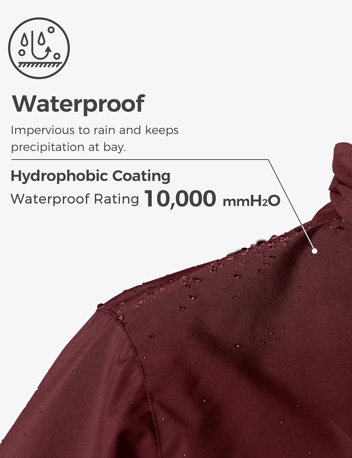 imageWantdo Womens Waterproof Ski Jacket Windproof Winter Snow Coat Mountain Snowboarding Jackets Outdoor Fleece ParkaWine Red