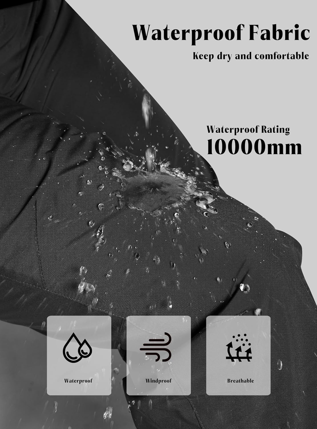 image:imagewantdo Girls Ski Pants Winter Snow Bibs Kids Insulated Snowboarding OverallBlack