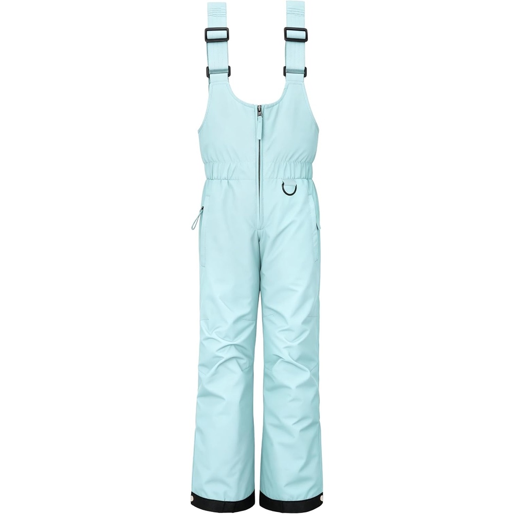 image:imagewantdo Girls Ski Pants Winter Snow Bibs Kids Insulated Snowboarding OverallLight Blue