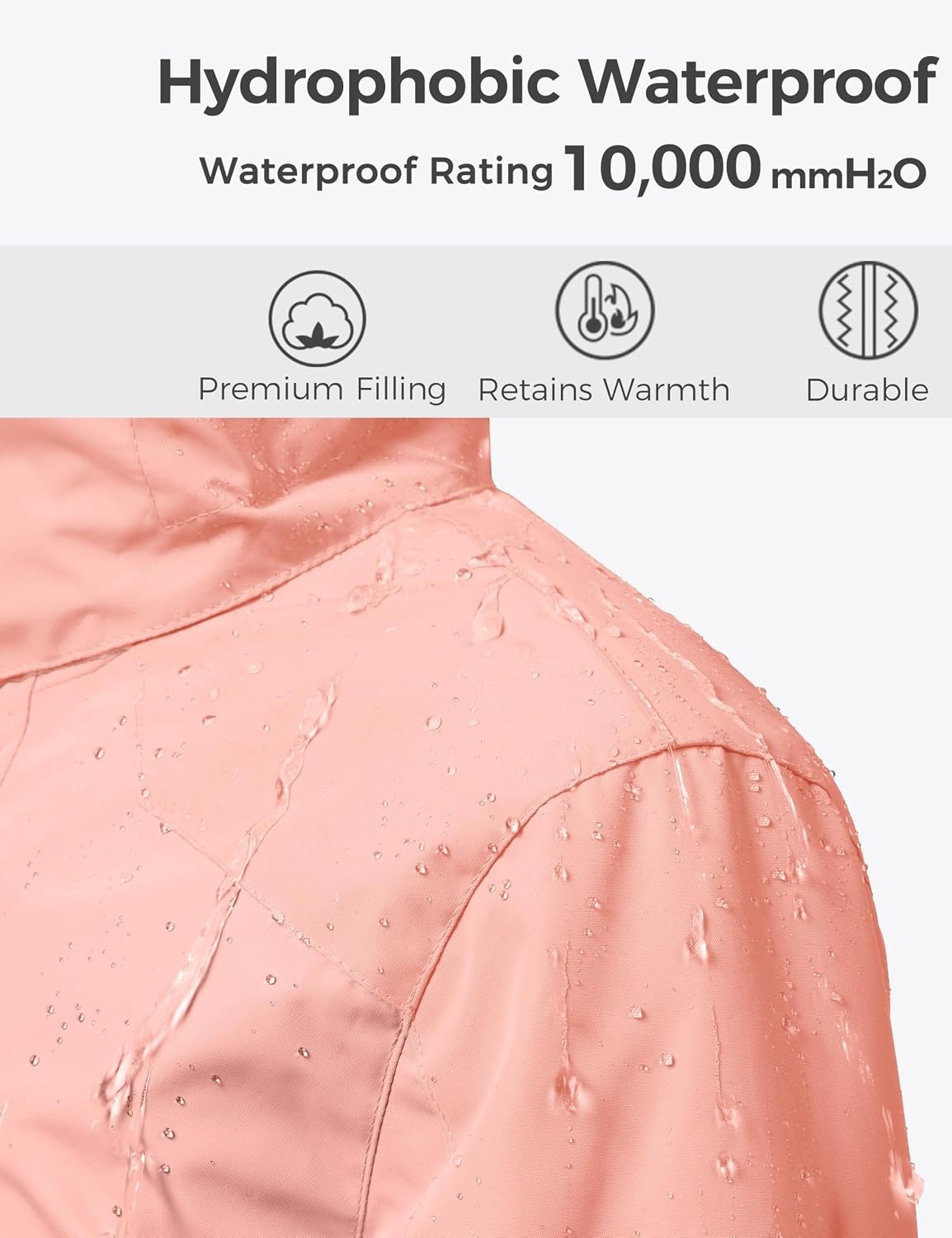 image:imagewantdo Girls 3in1 Ski Jacket Windproof Winter Coat Hooded RaincoatPink