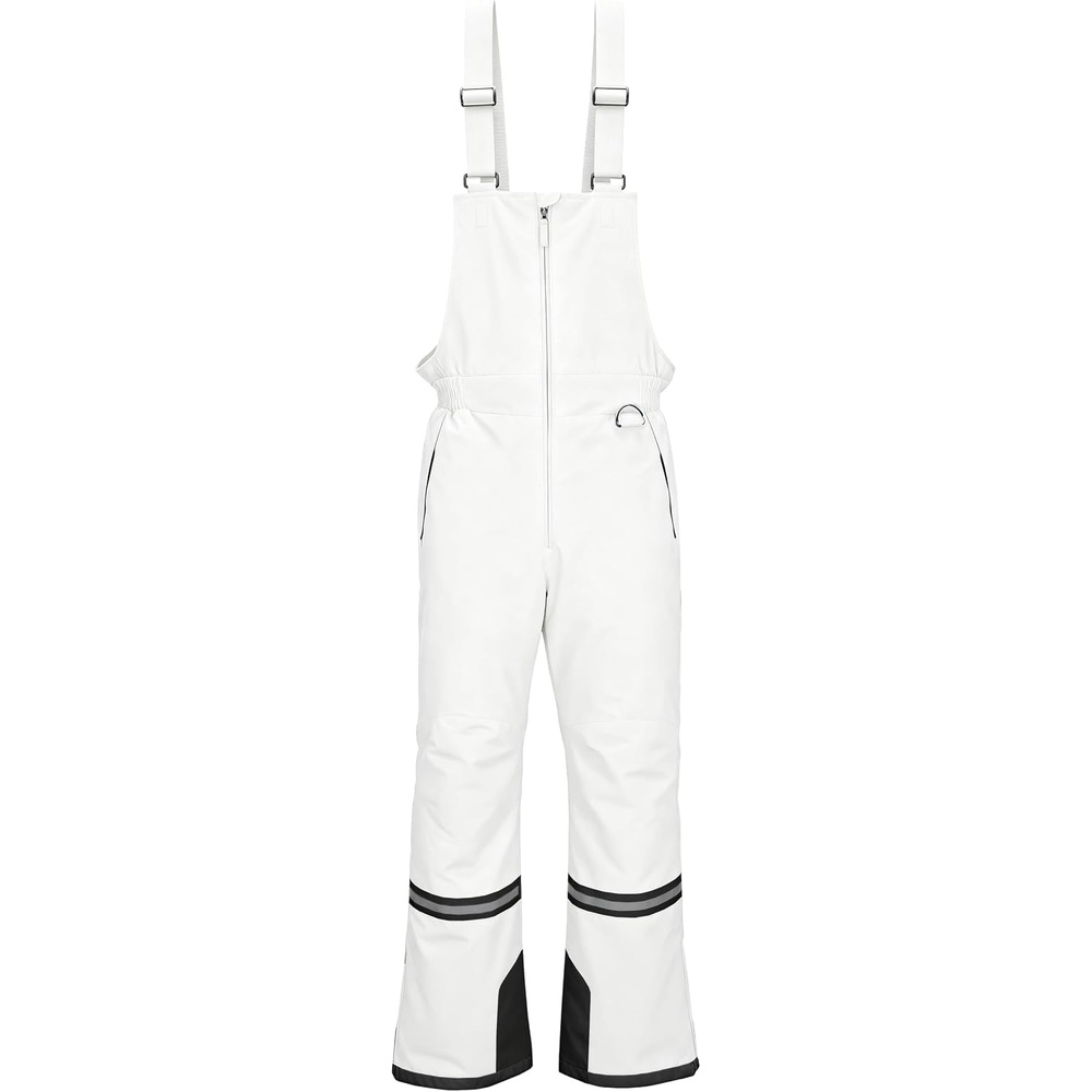 image:imagewantdo Mens Snow Bibs Warm Winter Ski Pants Outdoor Snowboard OverallsWhite