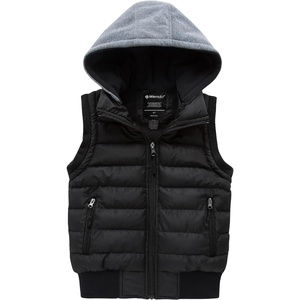 wantdo Boys’ Puffer Vest Waterproof Sleeveless Winter Coat with Zip Pockets(Black)