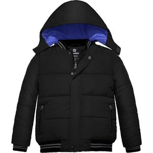 wantdo Boys’ Winter Coat Waterproof Puffer Jacket with Removable Hood(Black)