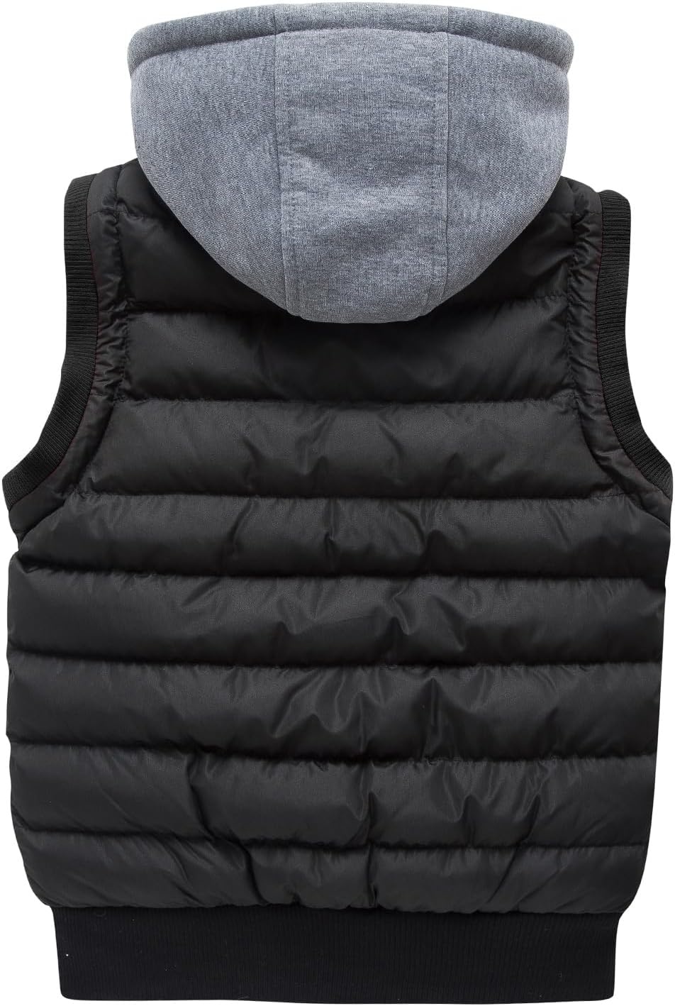 image:imagewantdo Boys Puffer Vest Waterproof Sleeveless Winter Coat with Zip PocketsBlack