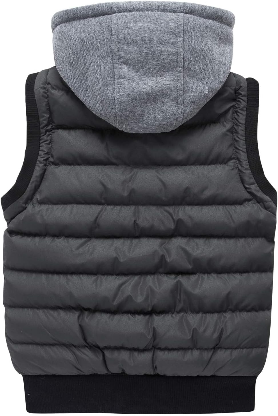 image:imagewantdo Boys Puffer Vest Waterproof Sleeveless Winter Coat with Zip PocketsDark Gray