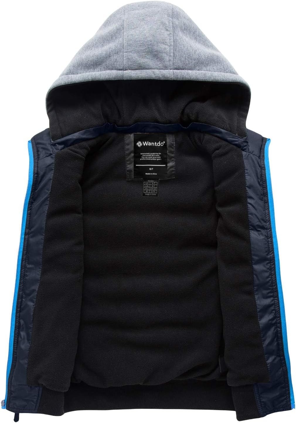 image:imagewantdo Boys Puffer Vest Waterproof Sleeveless Winter Coat with Zip PocketsNavy