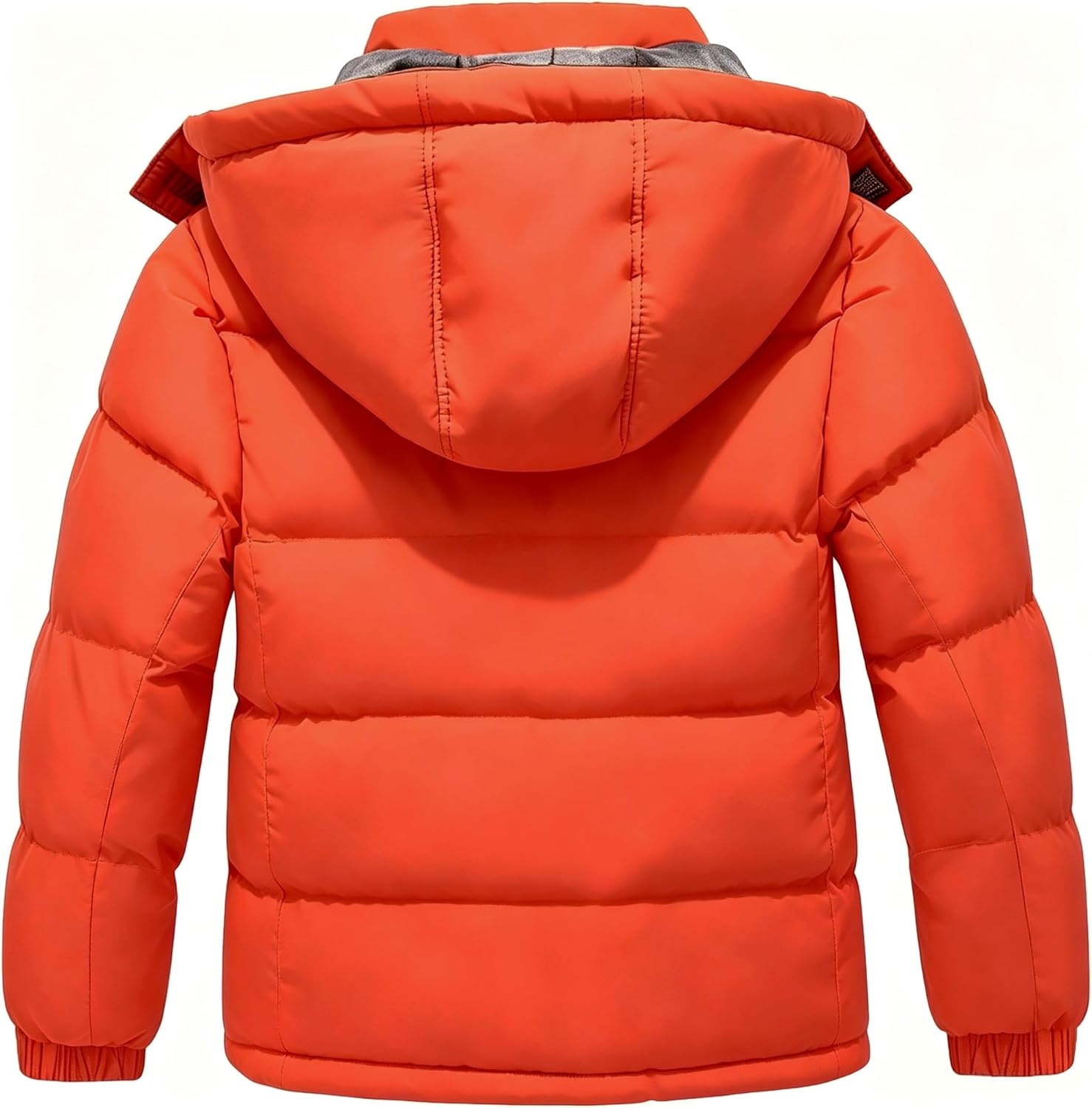 image:imagewantdo Boys Winter Coat Waterproof Puffer Jacket Parka with Removable HoodOrange