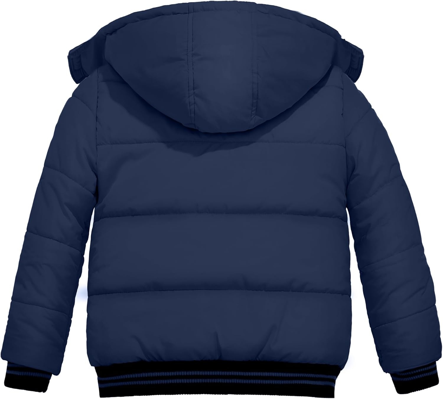 image:imagewantdo Boys Winter Coat Waterproof Puffer Jacket with Removable HoodNavy