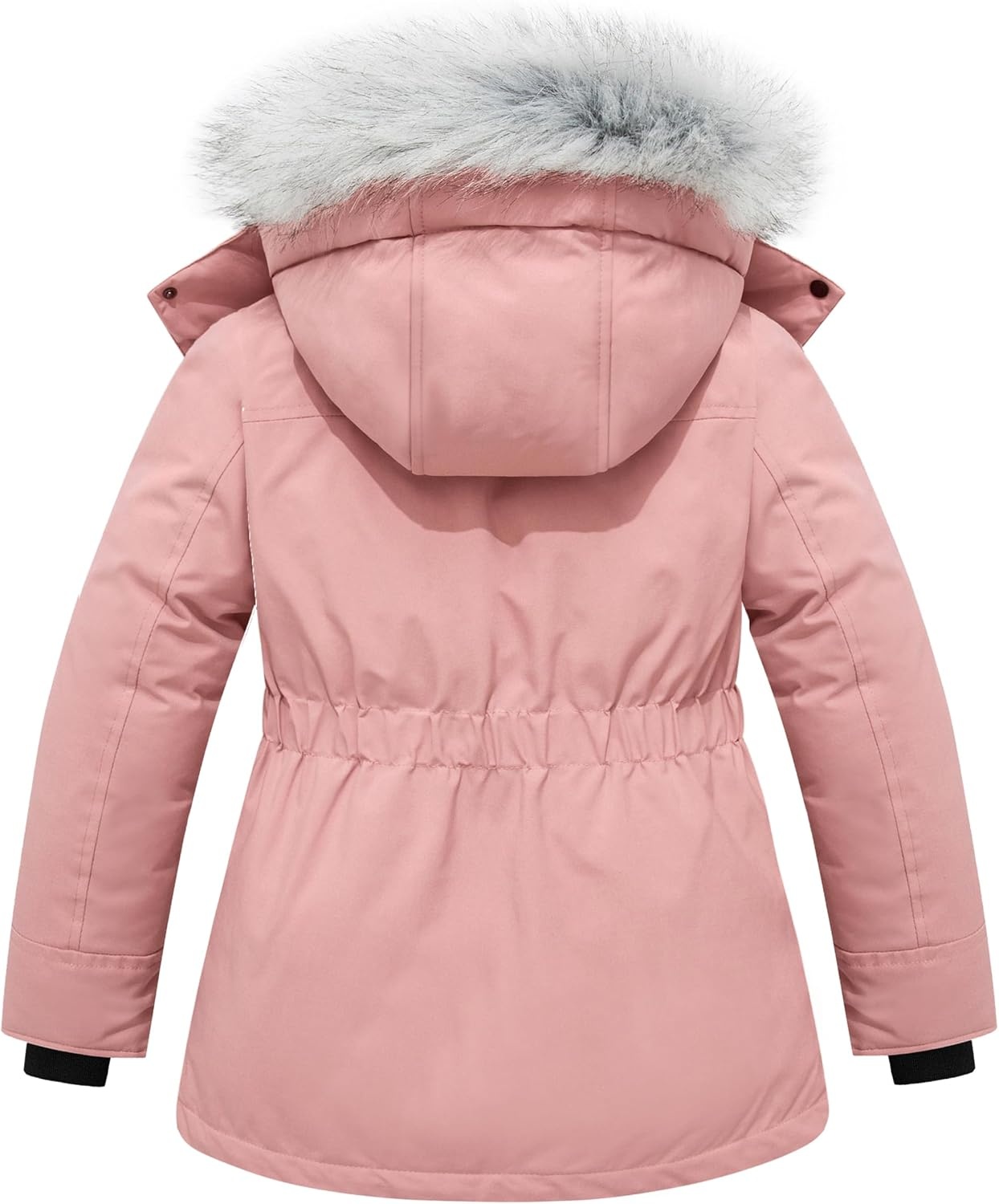 image:imagewantdo Girls Long Winter Coat Waterproof Puffer Jacket Warm Parka HoodedPink