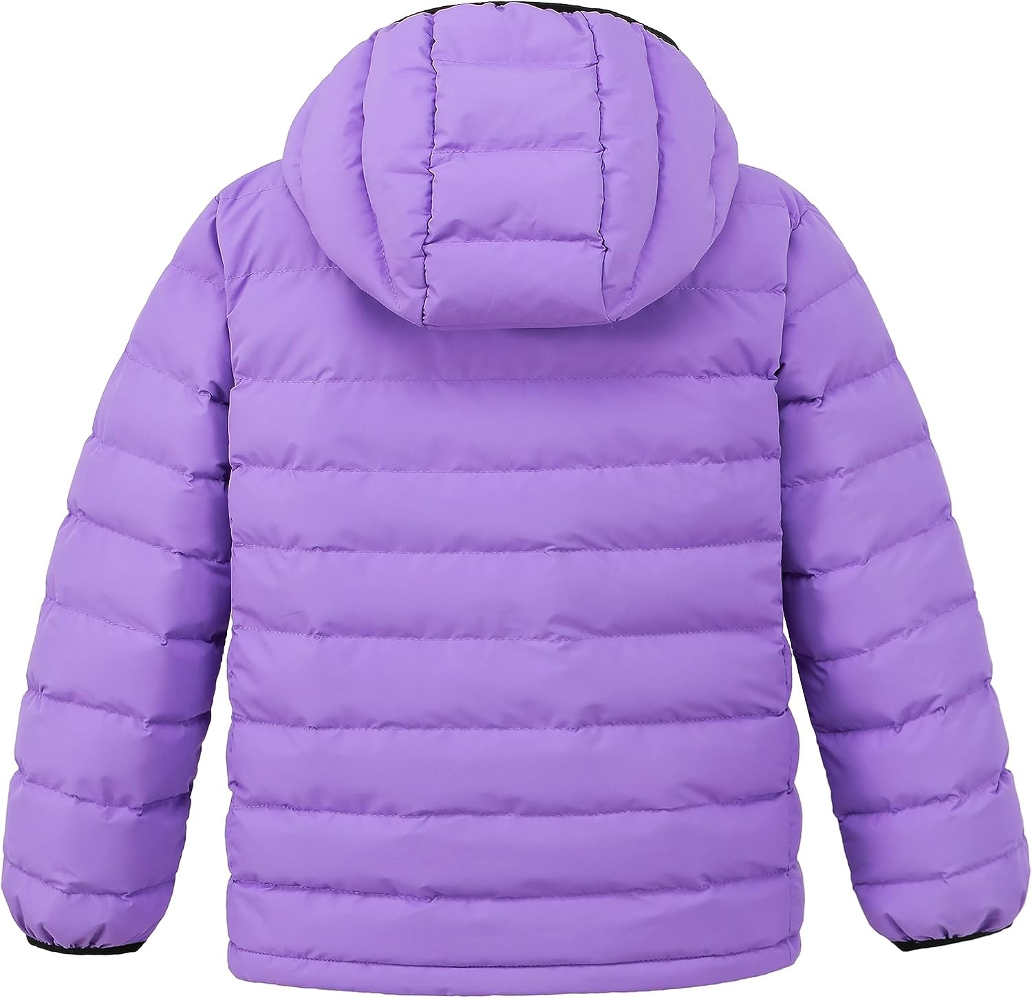 image:imagewantdo Girls Warm Winter Coat Lightweight Puffer Jacket Outerwear HoodedPurple